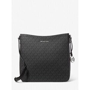 Michael Kors Messenger Crossbody Bag Black Jet Set Travel Large Logo